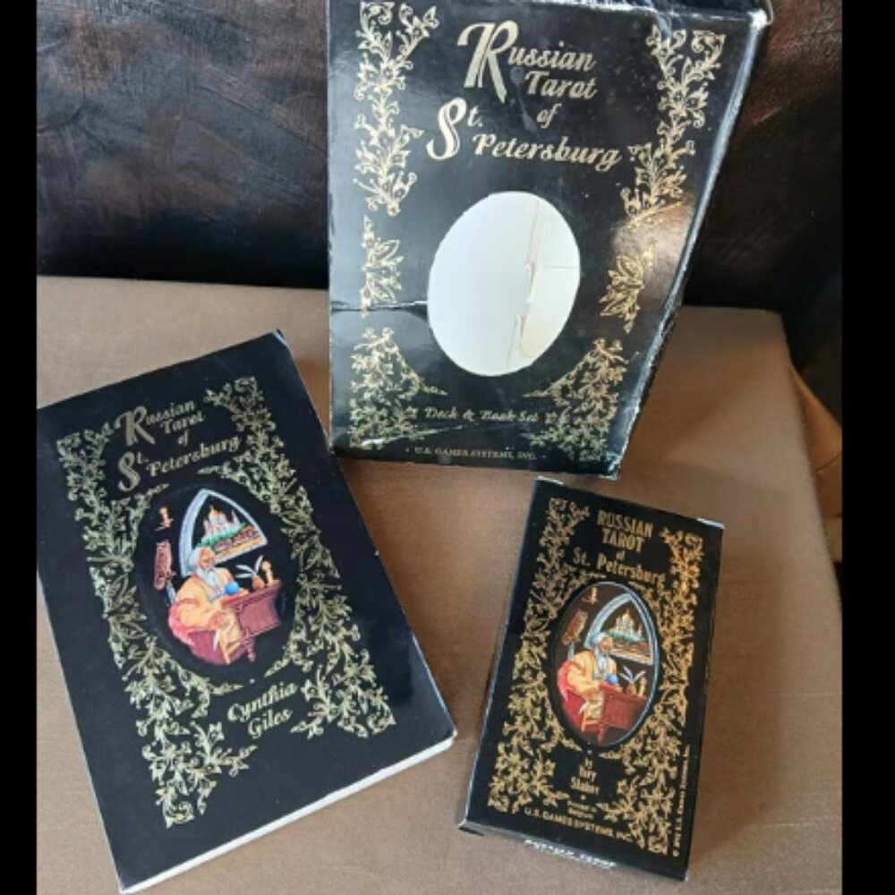 Vintage Russian Tarot of St Petersburg Deck & Book Set, by Yury Shakov